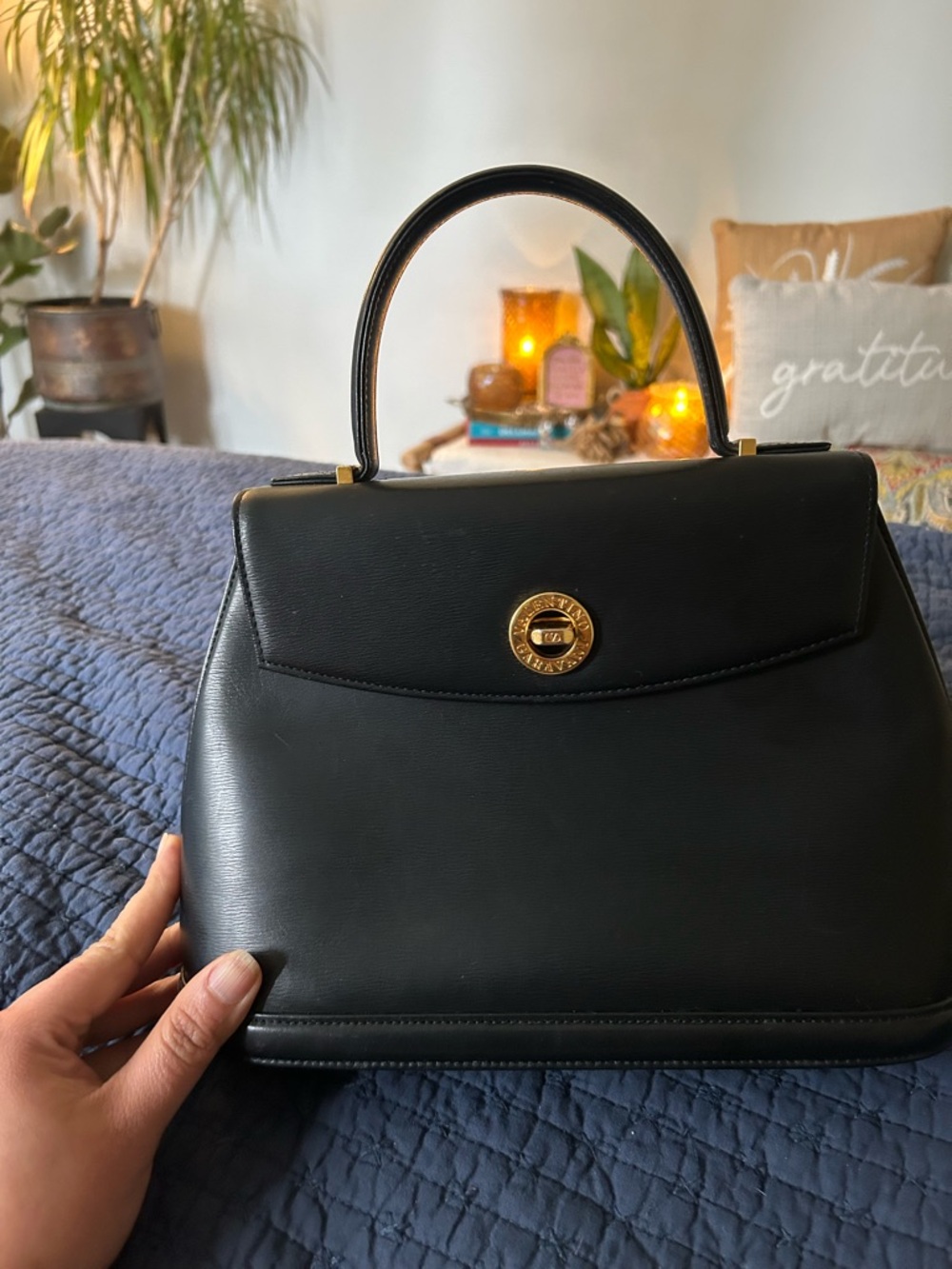 Valetino Garavani Classic Black Top-Handle Women's Handbag